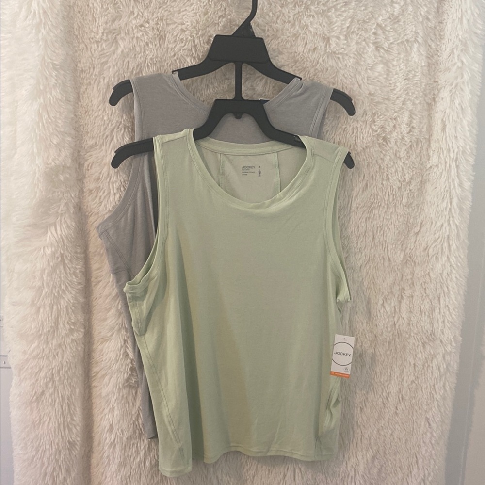 Jockey Green Sleeveless Muscle Tee